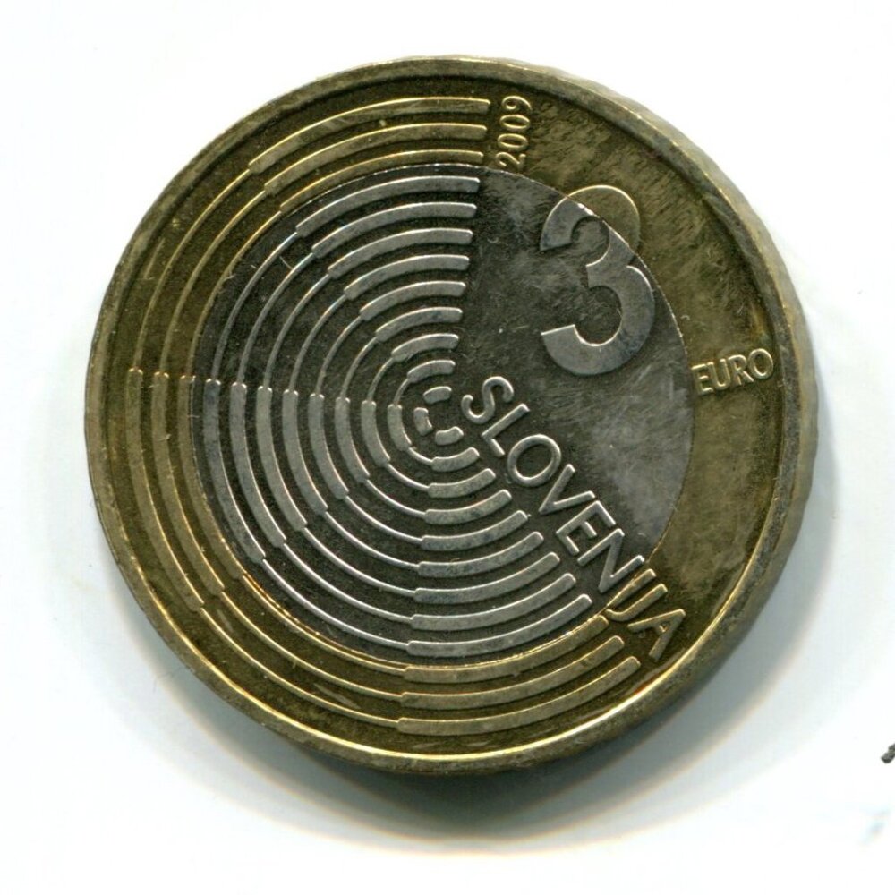 2009 Slovenia Bimetallic 3 Euro Commemorative Coin (b756-01)
